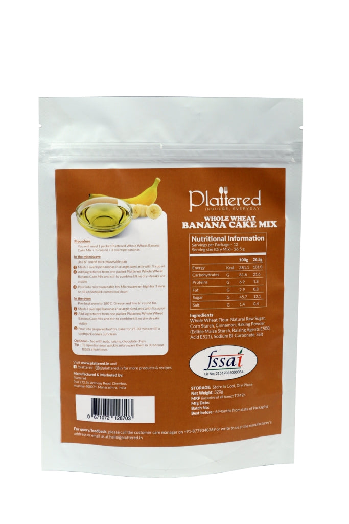 Whole Wheat Banana Cake Mix, 320g