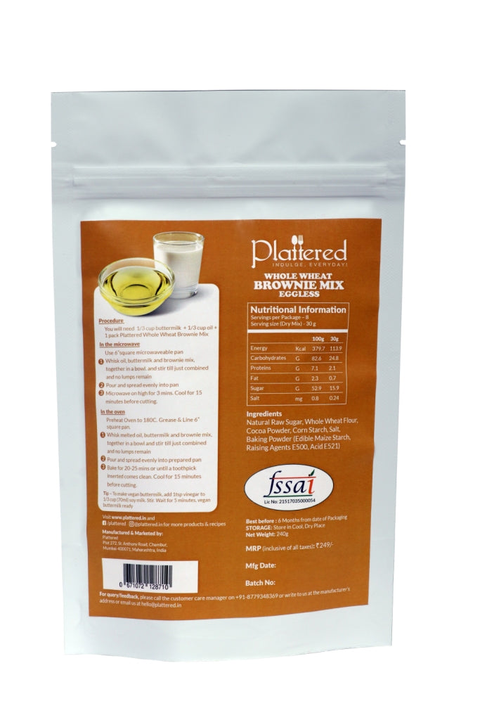 Whole Wheat Brownie Mix, 240g