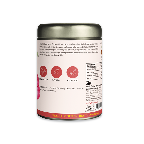 Hibiscus Herbal Green Tea, 50g