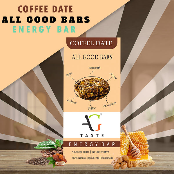 Coffee Date Energy Bars, 30g (Pack of 12)