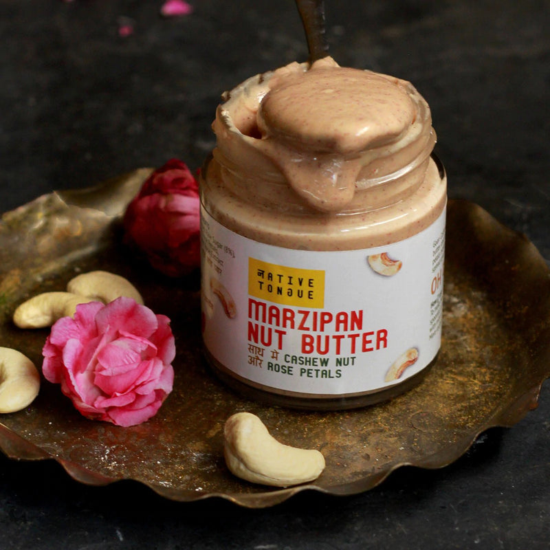 Marzipan Butter with Cashew Nut and Rose Petals, 130g