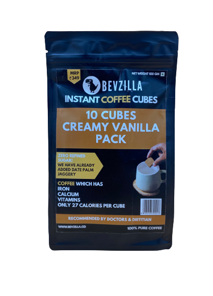 Creamy Vanilla Instant Coffee 10 Cubes Pack, 100g