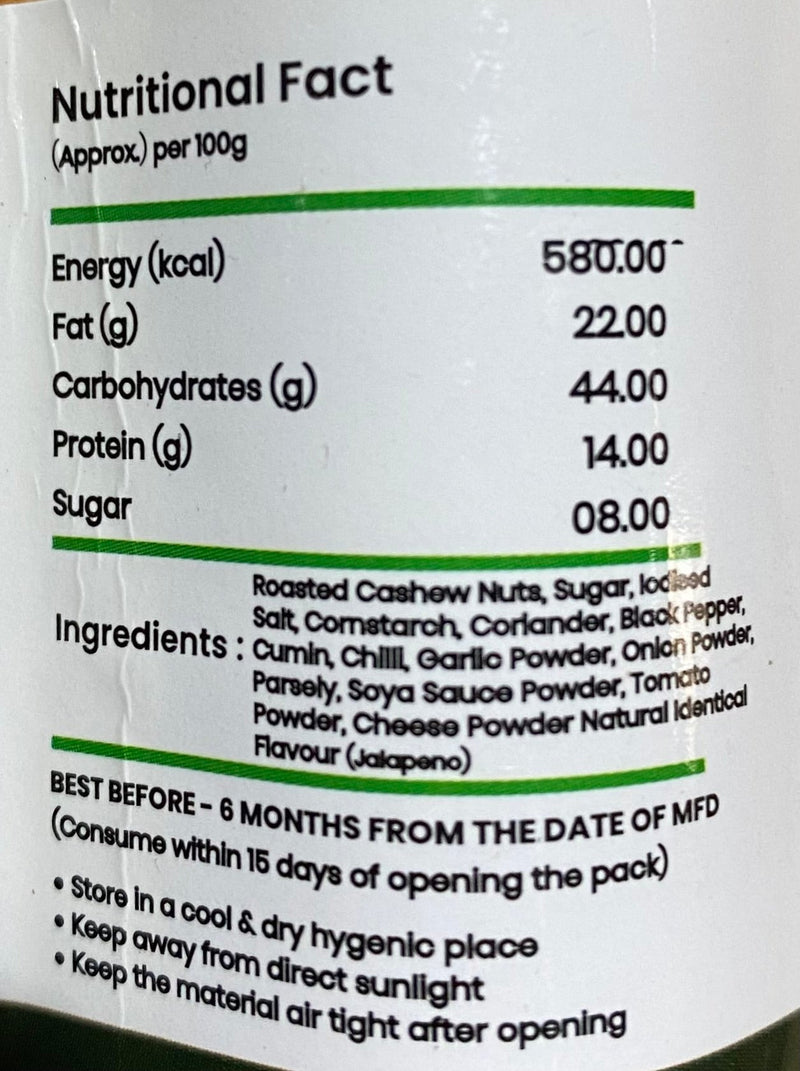 Cheese Jalapeno Cashew, 150g