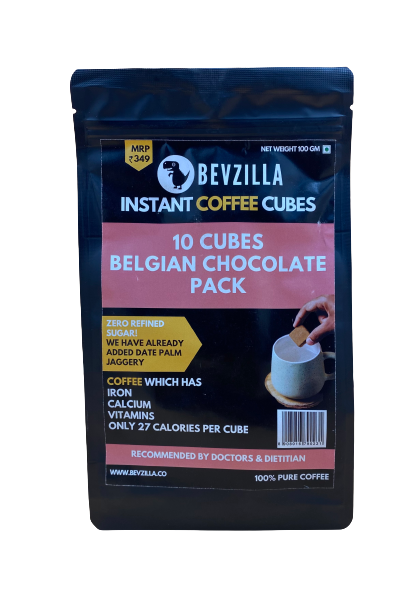 Belgian Chocolate Instant Coffee 10 Cubes Pack, 100g