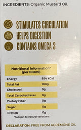 Organic Mustard Oil, 500ml