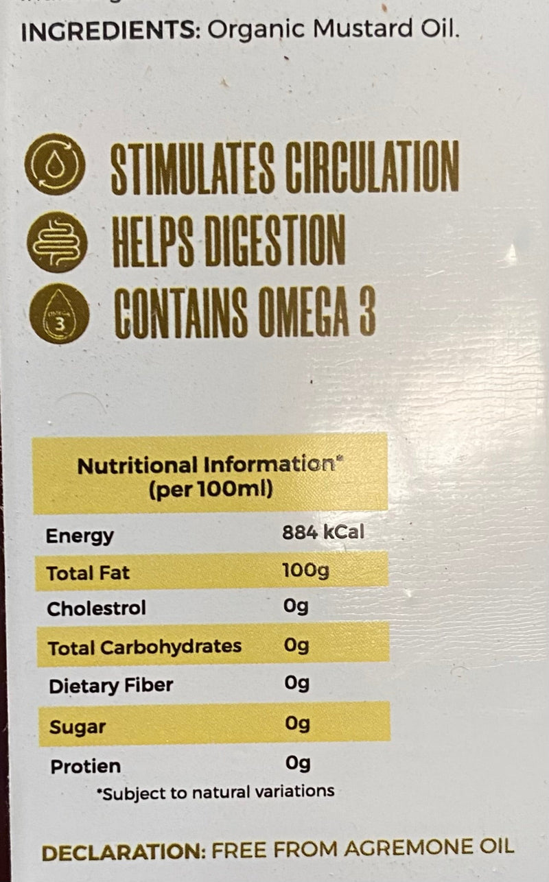 Organic Mustard Oil, 500ml