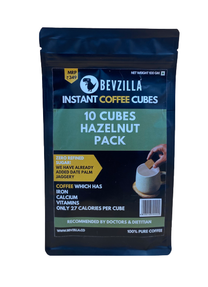 Hazelnut Instant Coffee 10 Cubes Pack, 100g